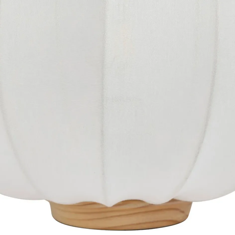 Fabrique de Styles Lampes À Poser>Lampe en coton écru d40xh28.5cm - Aurore Ecru