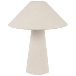 Fabrique de Styles Lampes À Poser>Lampe en coton et fer h46cm - Calypsa Blanc cassé