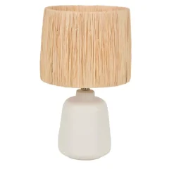 Fabrique de Styles Lampes À Poser>Lampe en céramique he h34cm - Paros Blanc