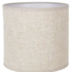 Fabrique de Styles Lampes À Poser>Lampe en céramique et lin noir et écru h35cm - Eterra Noir, Ecru