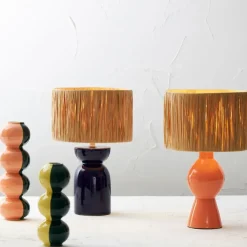 Fabrique de Styles Lampes À Poser>Lampe en céramique h38cm - Palma Indigo