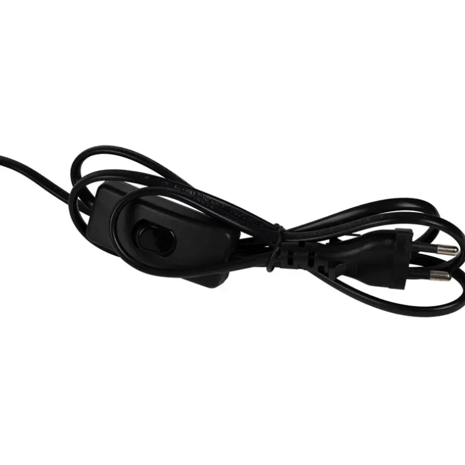 Fabrique de Styles Lampes À Poser>Lampe en céramique rayée et noir h34cm - Paese Brun