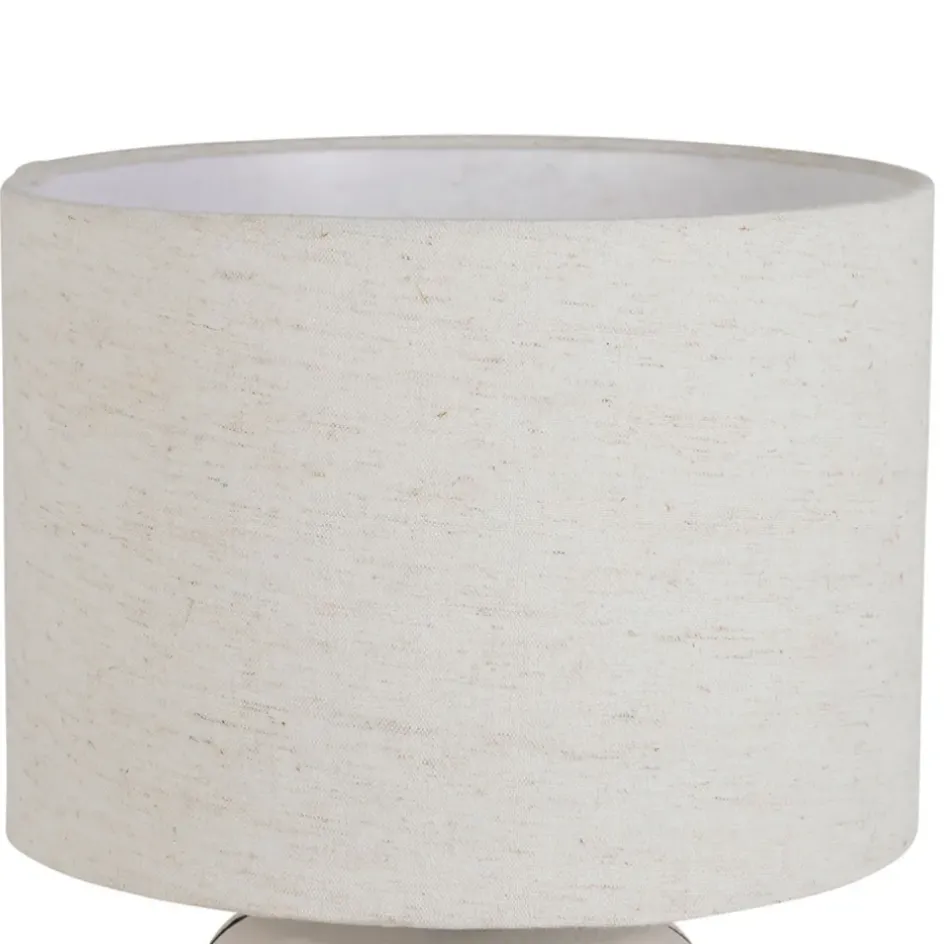 Fabrique de Styles Lampes À Poser>Lampe en céramique rayée noir et écru h46cm - Paese Noir, Ecru