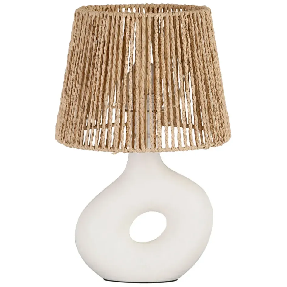 Fabrique de Styles Lampes À Poser>Lampe en dolomite écru h38cm - Greeka Ecru