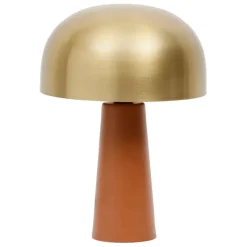 Fabrique de Styles Lampes À Poser>Lampe en fer h36cm et doré - champart Terracotta