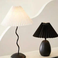Fabrique de Styles Lampes À Poser>Lampe en fer noir et blanc h50cm - Funky Noir, Blanc