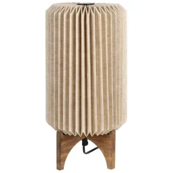 Fabrique de Styles Lampes À Poser>Lampe en manguier et lin h41cm - Fontelo Naturel