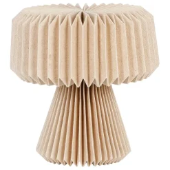 Fabrique de Styles Lampes À Poser>Lampe en papier et coton recyclé d33xh33cm - Fontelo Beige