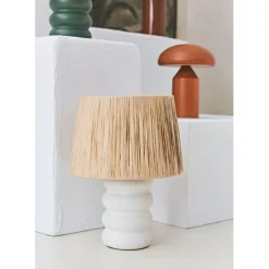 Fabrique de Styles Lampes À Poser>Lampe en terre cuite h36cm - Nira Blanc
