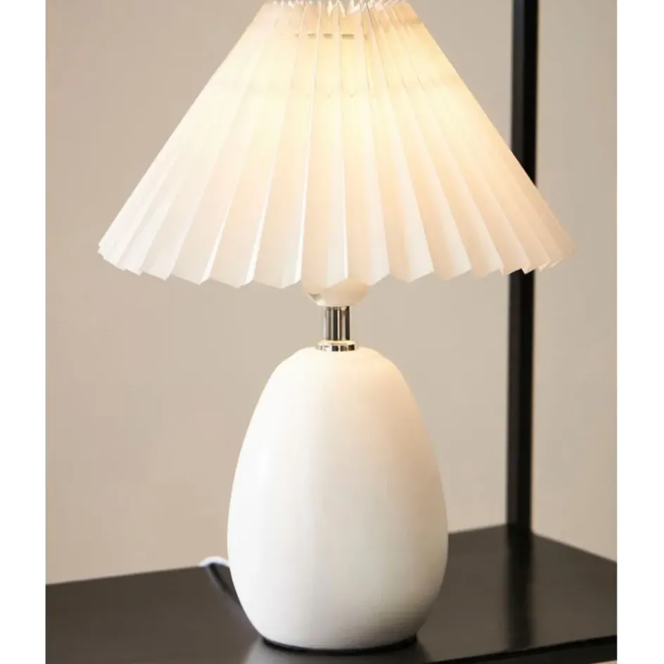 Fabrique de Styles Lampes À Poser>Lampe en terrecuite h33cm - Funny Blanc