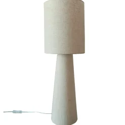 Fabrique de Styles Lampes À Poser>Lampe en toile h62cm - Saturne Crème