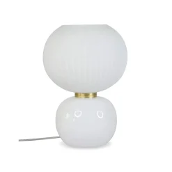 Fabrique de Styles Lampes À Poser>Lampe en verre h28cm - Adonis Blanc