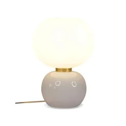 Fabrique de Styles Lampes À Poser>Lampe en verre h28cm - Adonis Blanc