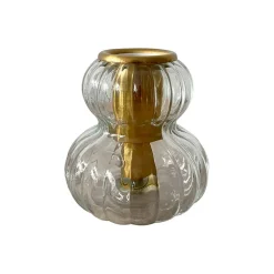 Fabrique de Styles Lampes À Poser>Lampe en verre fumé gris h12cm - Eli Fumée