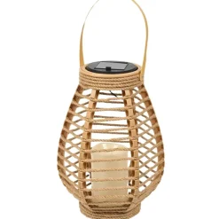 Fabrique de Styles Luminaires|Jardin>Lanterne solaire effet bougie h26cm Naturel