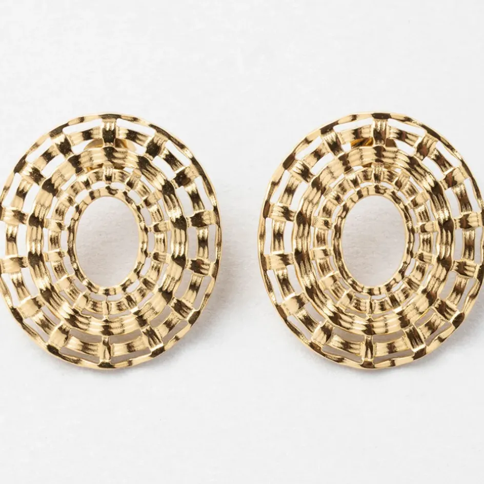 Fabrique de Styles Bijoux Fantaisie>Lot de 2 boucles d'oreille en acier inoxydable h25mm Doré