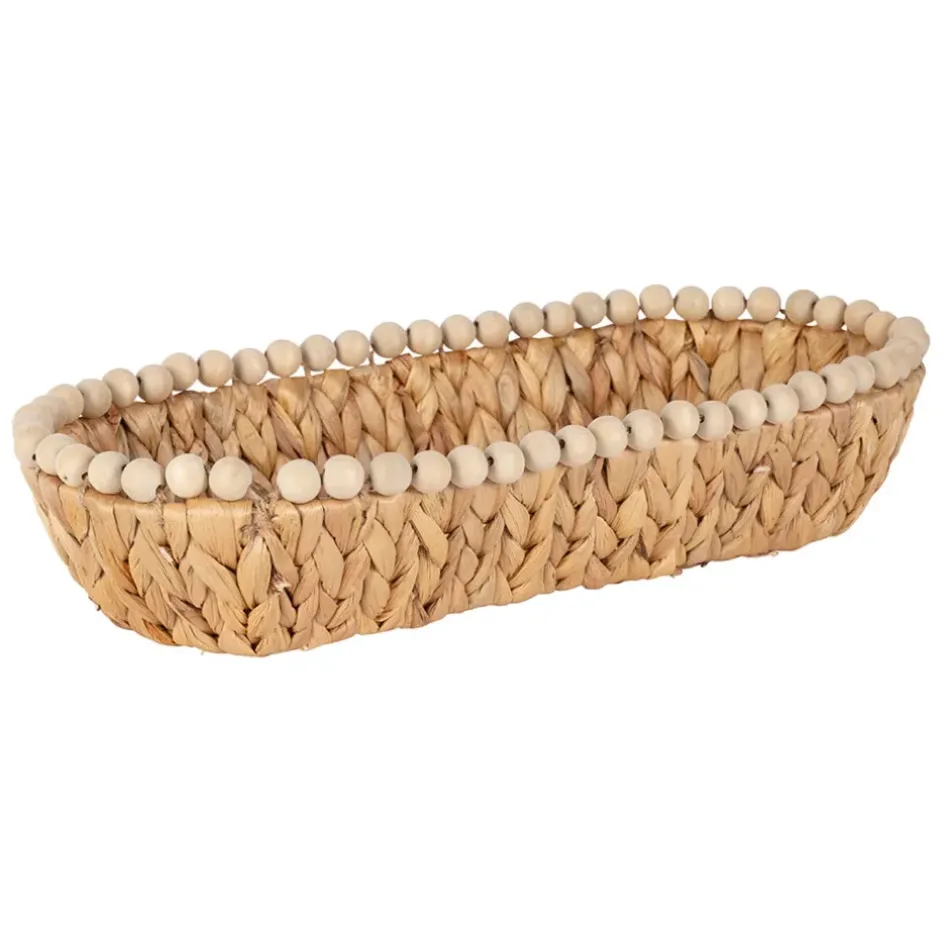 Fabrique de Styles Paniers Et Corbeilles>Lot de 2 corbeilles en Jacynthe d'eau et fer - Eté A La Mer Naturel