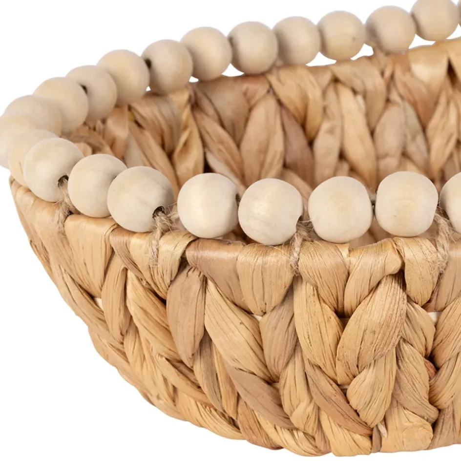 Fabrique de Styles Paniers Et Corbeilles>Lot de 2 corbeilles en Jacynthe d'eau et fer - Eté A La Mer Naturel