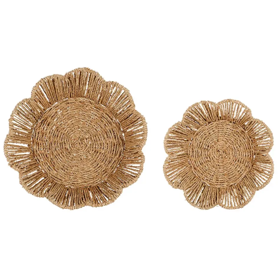 Fabrique de Styles Paniers Et Corbeilles>Lot de 2 corbeilles en jonc de mer et fer - Chaumiere Naturel