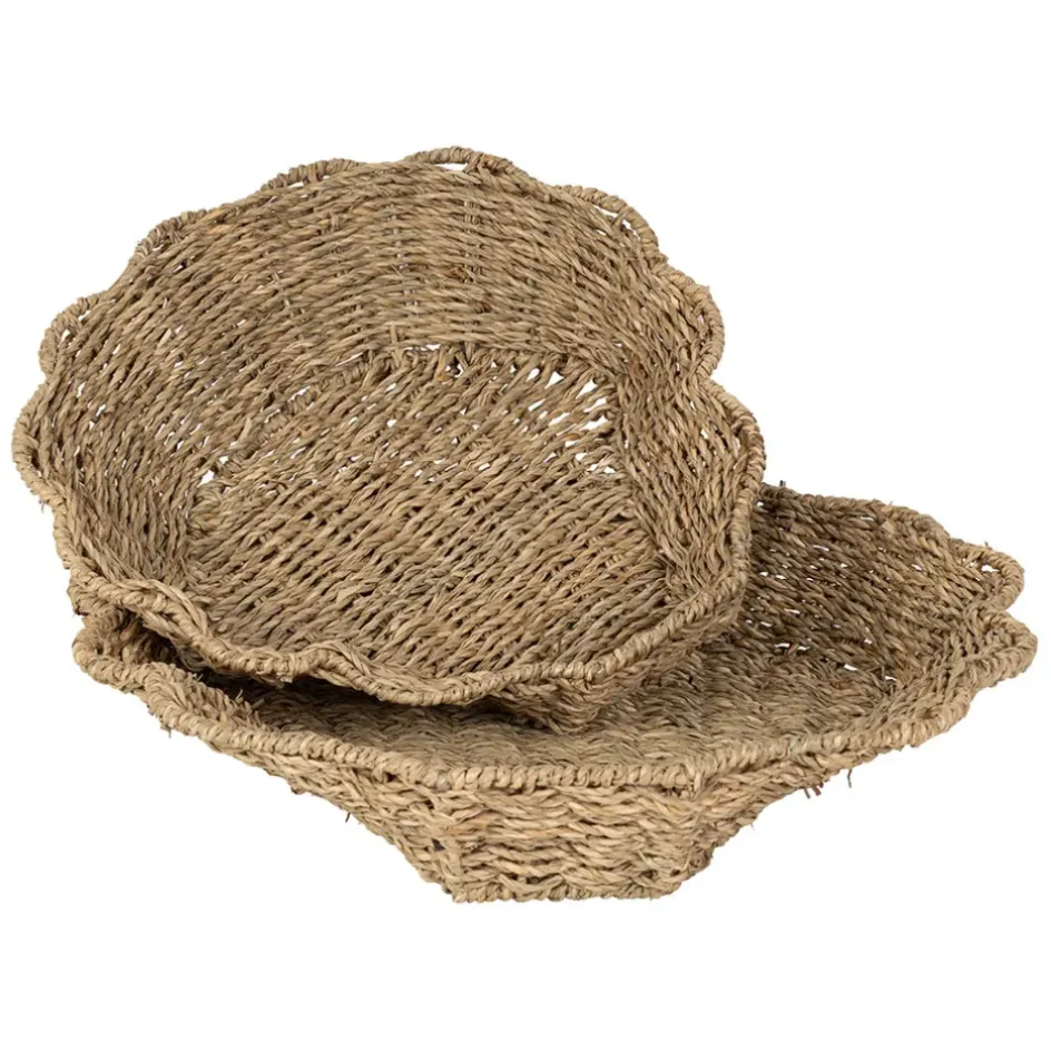 Fabrique de Styles Paniers Et Corbeilles>Lot de 2 corbeilles en jonc de mer - Les fruits Naturel