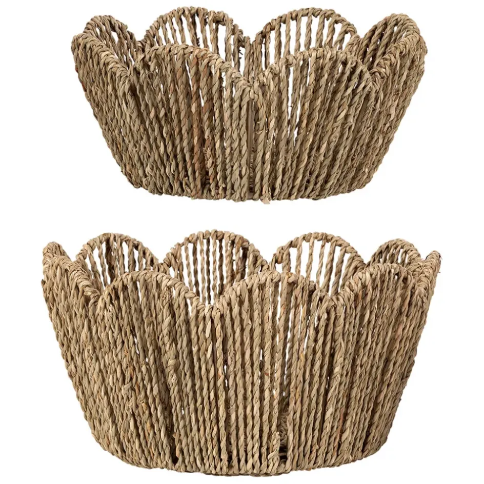 Fabrique de Styles Paniers Et Corbeilles>Lot de 2 corbeilles en jonc de mer - Chaumière Naturel