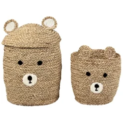 Fabrique de Styles Paniers Et Corbeilles>Lot de 2 corbeilles en jonc de mer d31.5xh45cm - Famille Naturel