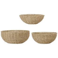 Fabrique de Styles Paniers Et Corbeilles>Lot de 3 corbeilles en jonc de mer - Borneo Naturel