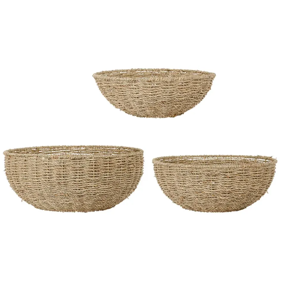 Fabrique de Styles Paniers Et Corbeilles>Lot de 3 corbeilles en jonc de mer - Borneo Naturel