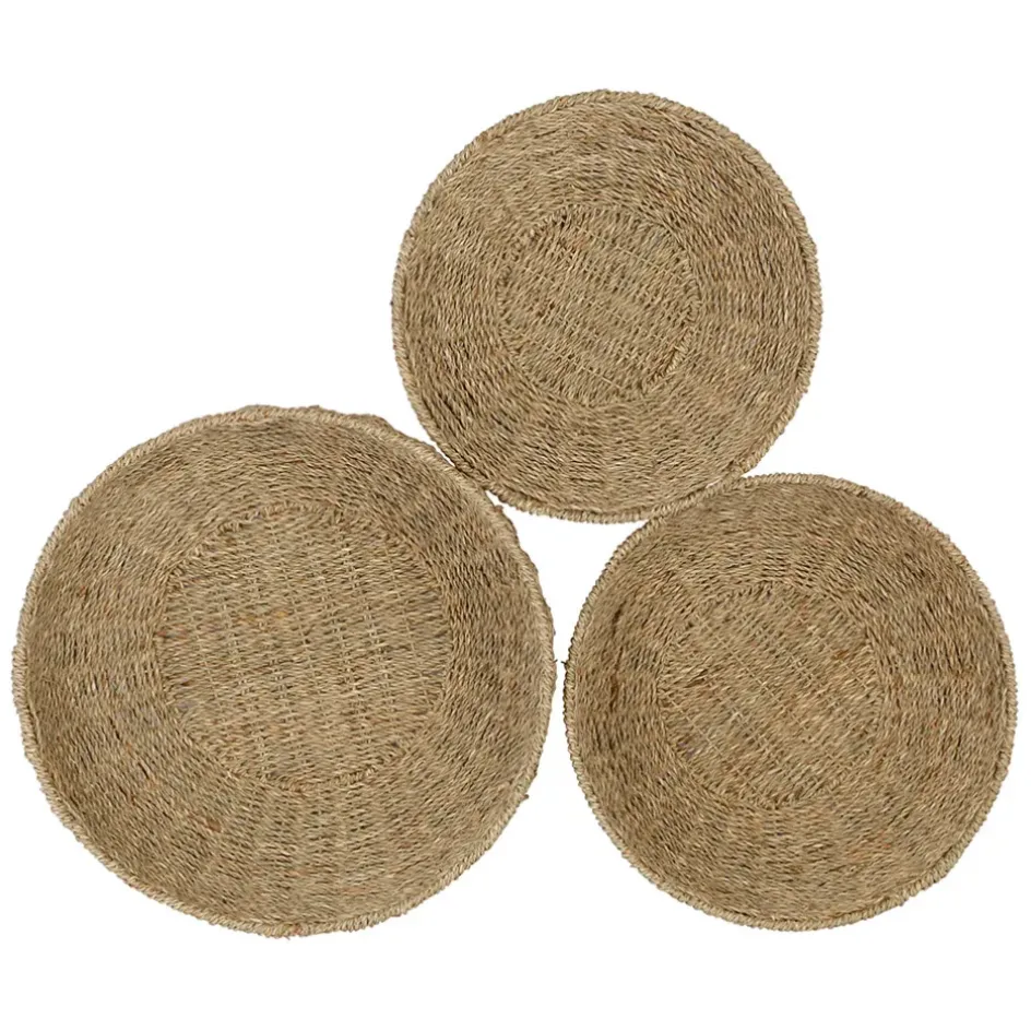 Fabrique de Styles Paniers Et Corbeilles>Lot de 3 corbeilles en jonc de mer - Borneo Naturel