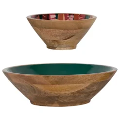 Fabrique de Styles Petits Objets Déco>Lot de 2 coupes en manguier - Seguia Vert