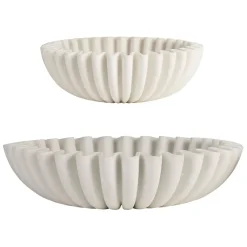 Fabrique de Styles Petits Objets Déco>Lot de 2 coupes en résine écru - Romancero Ecru