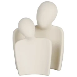 Fabrique de Styles Petits Objets Déco>Lot de 2 décoration abstraite en grès écru - Greeka Ecru