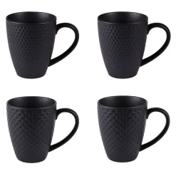 Fabrique de Styles Tasses Et Mugs>Lot de 4 mugs en porcelaine mat Noir