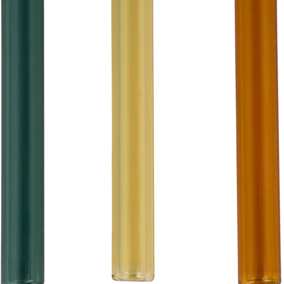 Fabrique de Styles Accessoires Réutilisables>Lot de 4 pailles en verre borosilicate h14cm - Funny Multicolore