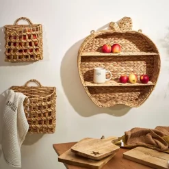 Fabrique de Styles Paniers Et Corbeilles>Lot de 2 paniers en jacynthe d'eau et fer - Famille Naturel