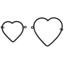 Fabrique de Styles Patères>Lot de 2 patères en fer - Cœur Noir
