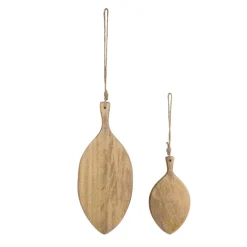 Fabrique de Styles Planches À Découper>Lot de 2 planches a découper en manguier - Eté A La Mer Naturel