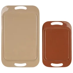 Fabrique de Styles Plateaux>Lot de 2 plateaux en fer - Klosen Terracotta