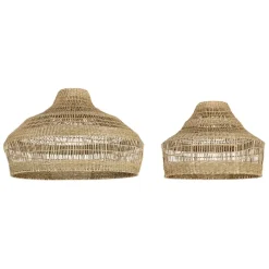 Fabrique de Styles Suspensions>Lot de 2 suspensions en jonc de mer non électrifiées d58/d42cm - Cordlacy Naturel