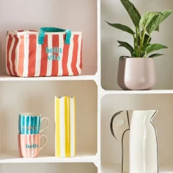 Fabrique de Styles Tasses Et Mugs>Lot de 2 tasses bleu et corail 35cl - Palma Bleu, Corail