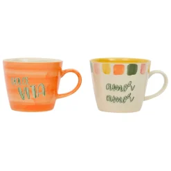 Fabrique de Styles Tasses Et Mugs>Lot de 2 tasses en grès 35cl - Dolce Vita Multicolore