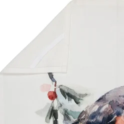 Fabrique de Styles Torchons, Tabliers Et Maniques>Lot de 2 torchons en coton 50x70cm - Rouge-Gorge Blanc