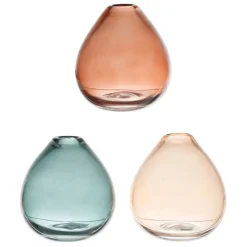 Fabrique de Styles Vases Et Soliflores>Lot de 3 vases en verre émeraude, grenade et terracotta - cyrius Multicolore