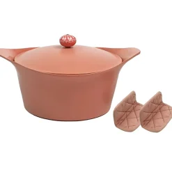 Fabrique de Styles Plats Et Appareils De Cuisson>L'incroyable Cocotte guimauve d24cm avec poignée bonbon Rose