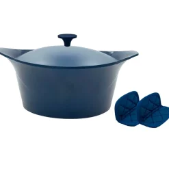 Fabrique de Styles Plats Et Appareils De Cuisson>L'incroyable Cocotte myrtille d24cm avec poignée en métal Rose