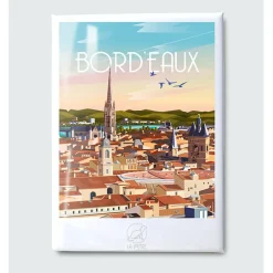 Fabrique de Styles Petits Objets Déco>Magnet ville Bordeaux 2 6.5x9cm Multicolore