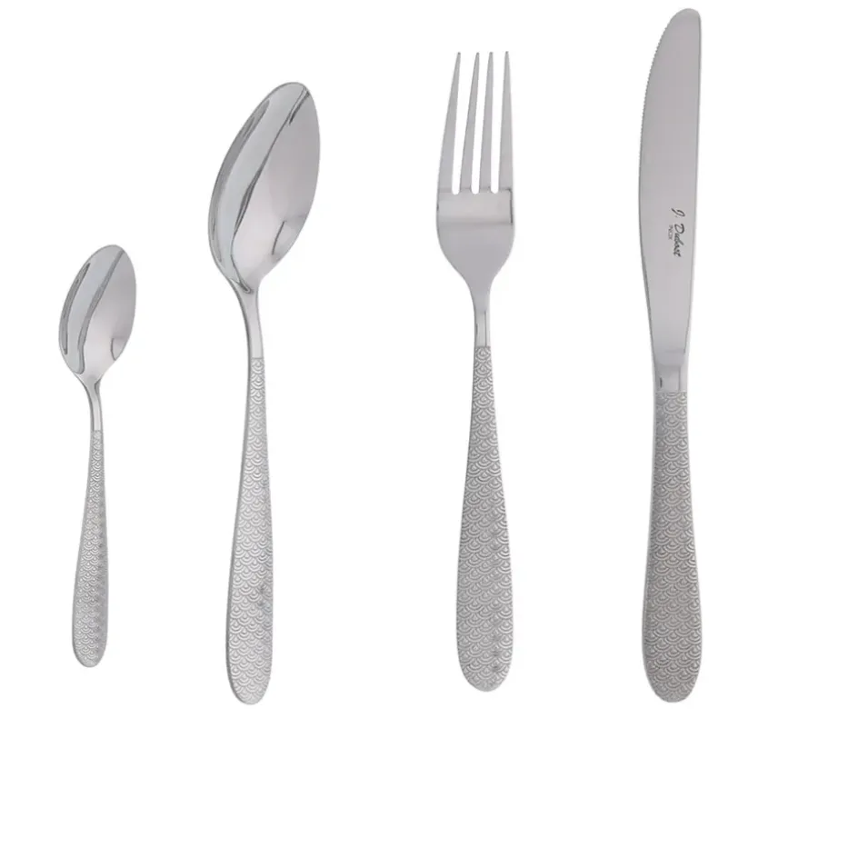 Fabrique de Styles Ménagères>Menagere flower 24 pièces en acier inoxydable Argenté