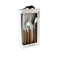 Fabrique de Styles Ménagères>Menagere round facon bois Naturel