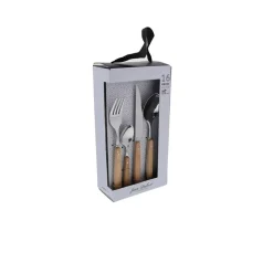 Fabrique de Styles Ménagères>Menagere woody 16 pièces en acier inoxydable et bois Naturel