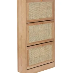 Fabrique de Styles Bibliothèques Et Étagères>Meuble à chaussures 3 portes H113cm - Baia Marron